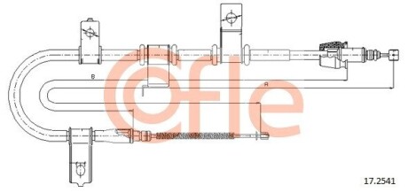 172541 Трос, стояночная тормозная система 17.2541 COFLE COFLE підбір по vin на Brocar