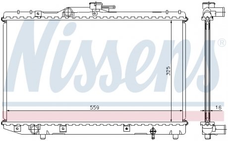 64773 Радиатор, охлаждение двигателя NISSENS підбір по vin на Brocar