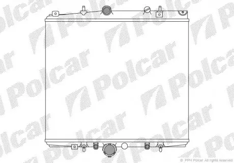 238108A3 Радиатор двигателя C8 02- POLCAR підбір по vin на Brocar