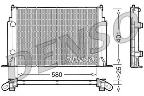 DRM09122 Радиатор, охлаждение двигателя DENSO подбор по vin на Brocar