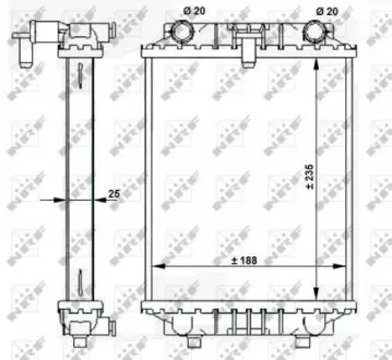59183 Радиатор охлаждения Audi A4/A5/A7/A8/Q5 3.0-6.3/3.0D 08-18 NRF подбор по vin на Brocar