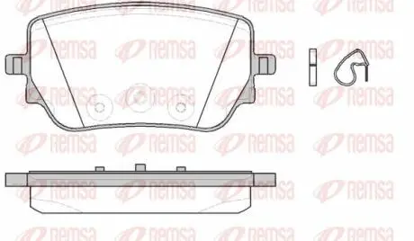 182900 Комплект гальмівних накладок, дискове гальмо REMSA підбір по vin на Brocar