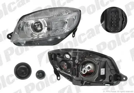 6915091E Фара основна POLCAR підбір по vin на Brocar