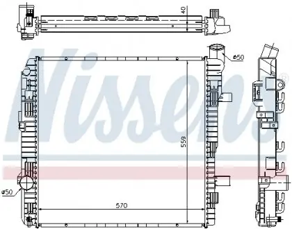 62626A Радиатор, охлаждение двигателя NISSENS подбор по vin на Brocar