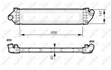 30515 Радіатор інтеркулера Ford Galaxy/Mondeo/S-Max 1.6/1.8/2.0TDCi 07-15 NRF підбір по vin на Brocar