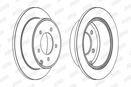 562857JC Гальмівний диск JURID підбір по vin на Brocar