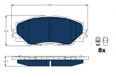 GDB3425BTE Гальмівні колодки, дискові TRW підбір по vin на Brocar