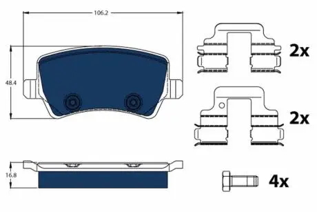 GDB1685BTE Гальмівні колодки, дискові TRW підбір по vin на Brocar