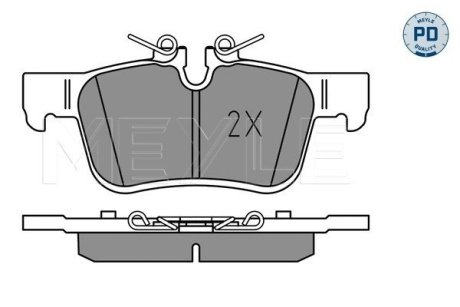 0252256816PD KLOCKI HAM. VOLVO T. V60/S90/V90/XC60 2,0 16- MEYLE подбор по vin на Brocar