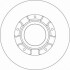 Диск гальмівний (1 шт.) FORD Transit "R D=308mm "12>> DF6963S