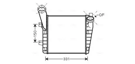 VNA4234 Інтеркулер Touareg / Cayenne 08/02- (AVA) AVA COOLING підбір по vin на Brocar