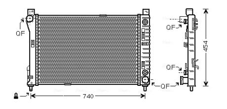 MSA2286 Радиатора W203(C) MT/AT +/-AC 00-02 (Ava) AVA COOLING підбір по vin на Brocar