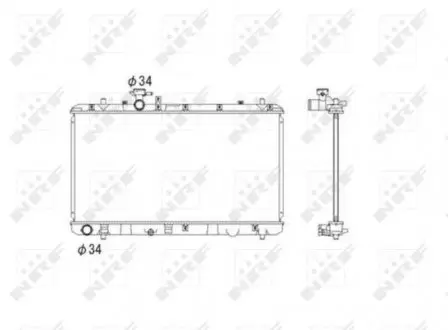 53581 Радіатор охолодження Fiat Sedici/Suzuki SX4 1.5/1.6 06- NRF підбір по vin на Brocar