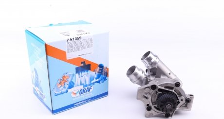 PA1359 Помпа воды Audi A3-A8/Skoda/Seat/VW 1.8-2.0FSI/TFSI 04- (29z)(B/B)(6 лоп)(с термостатом,датчиком t) GRAF подбор по vin на Brocar