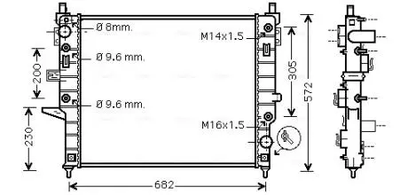 MSA2271 Радиатор (выр-во AVA) AVA COOLING підбір по vin на Brocar