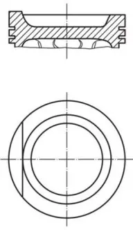 0339701 Поршень ДВЗ AUDI: 80 2.0 91-94, 80 Avant 2.0 91-96 MAHLE / KNECHT підбір по vin на Brocar