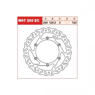 MST265EC Тормозной диск MST265EC TRW TRW подбор по vin на Brocar