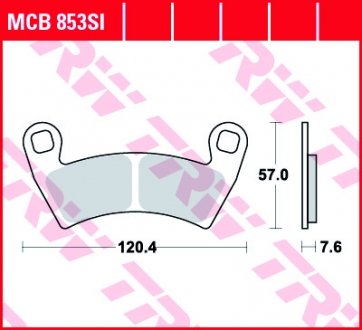 MCB853SI Комплект тормозных колодок, дисковый тормоз TRW подбор по vin на Brocar