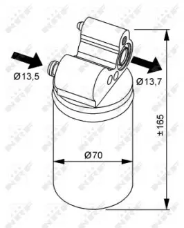 33313 Осушувач кондиціонера Volvo S60/S80/V60/V70/XC60/XC70 2.0-3.0 12-18 NRF підбір по vin на Brocar