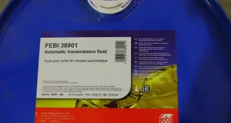 38901 Масло ATF (60L) (ATF 134/DSIH 6P805/MB 236.14/MB 236.12) (красный) FEBI BILSTEIN подбор по vin на Brocar