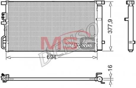 DCN41019 Радіатор кондиціонера DENSO підбір по vin на Brocar