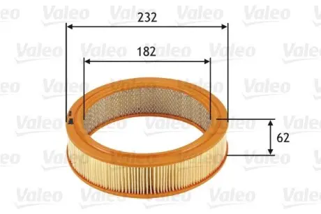 585696 Воздушный фильтр VALEO подбор по vin на Brocar