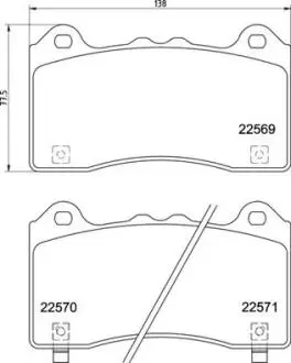 P24202 Гальмівні колодки дискові BREMBO підбір по vin на Brocar