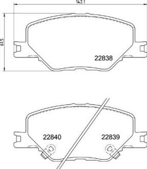 P59096 Гальмівні колодки дискові BREMBO підбір по vin на Brocar