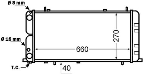 CR140000S Радіатор охолодження Audi 100 1.6-2.0 76-90 MAHLE / KNECHT підбір по vin на Brocar