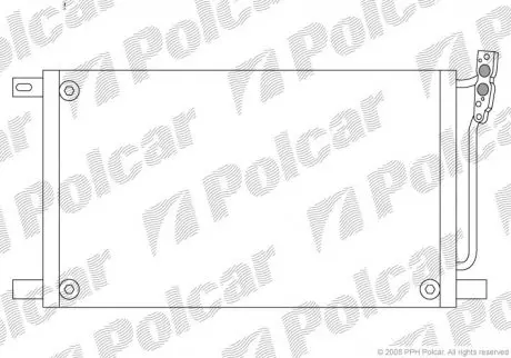 2008K82X Радіатор кондиціонера POLCAR підбір по vin на Brocar
