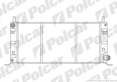 320408A5 Радиатор двигателя ESCORT/ORION 86-90 POLCAR подбор по vin на Brocar