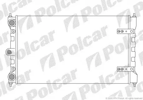 9523083 Радиатор двигателя POLO/DERBY 81-94 POLCAR подбор по vin на Brocar