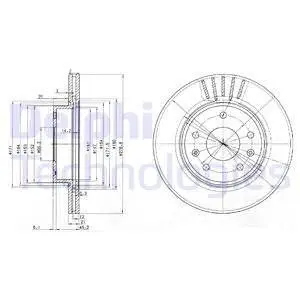 BG3702C Диск гальмівний DELPHI підбір по vin на Brocar