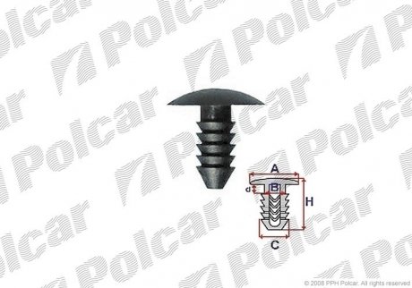 RA12271C Кріплення обшивки POLCAR підбір по vin на Brocar