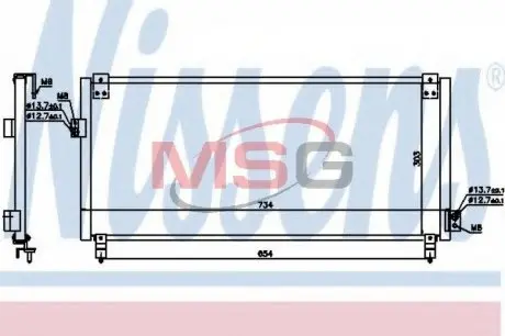 94365 Радіатор кондиціонера NISSENS підбір по vin на Brocar