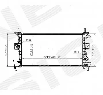 RA69237Q РАДИАТОР FORD FOCUS, 14 - 18 SIGNEDA підбір по vin на Brocar