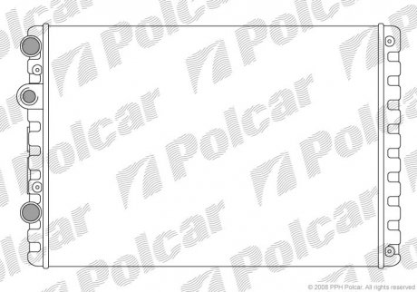 952408A2 Радиатор двигателя POLO 99-01 POLCAR подбор по vin на Brocar