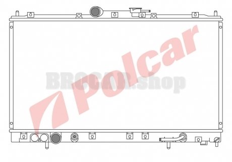 5222082 Радиатор двигателя GALANT 97- POLCAR підбір по vin на Brocar