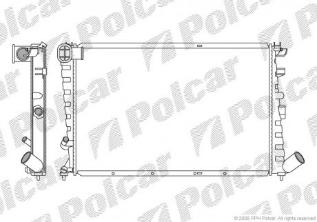 232508A7 Радиатор двигателя XANTIA 93- POLCAR подбор по vin на Brocar