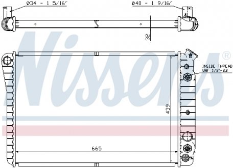67600 Радіатор, охолодження двигуна NISSENS підбір по vin на Brocar