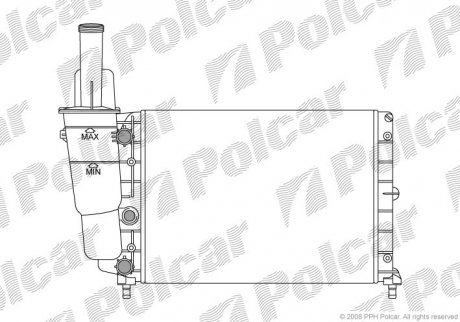 3017081 Радиатор двигателя PUNTO 93- POLCAR подбор по vin на Brocar