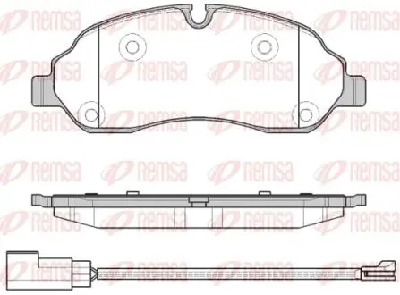 160202 Колодки гальмівні (передні) Ford Transit VI/Custom 12- (Bosch) (спарка) (з датчиками) REMSA підбір по vin на Brocar