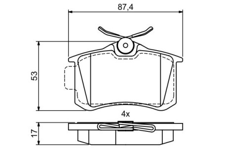 0986495455 Колодки гальмівні дискові BOSCH підбір по vin на Brocar