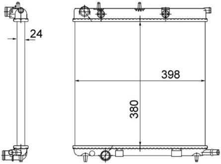 CR556002S CHŁODNICA SILNIKA CITROEN MAHLE / KNECHT підбір по vin на Brocar