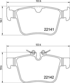 P36037 Колодки тормозные дисковые задние JAGUAR I-PACE (X590) 02/18-> BREMBO подбор по vin на Brocar