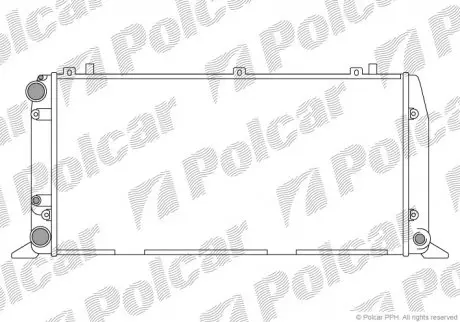 130808A3 Радіатор охолодження POLCAR підбір по vin на Brocar