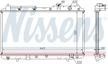 68101A Радиатор, охлаждение двигателя NISSENS подбор по vin на Brocar
