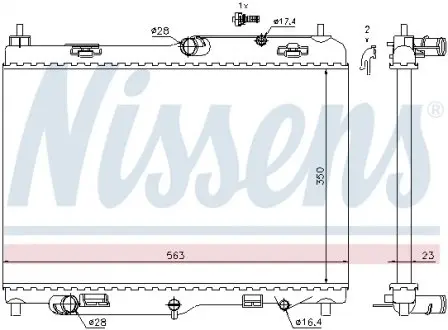 69234 Радиатор (выр-во Nissens) NISSENS подбор по vin на Brocar