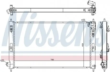 628969 Радиатор охлаждения NISSENS подбор по vin на Brocar