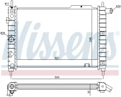 63058A Радиатор, охлаждение двигателя NISSENS подбор по vin на Brocar